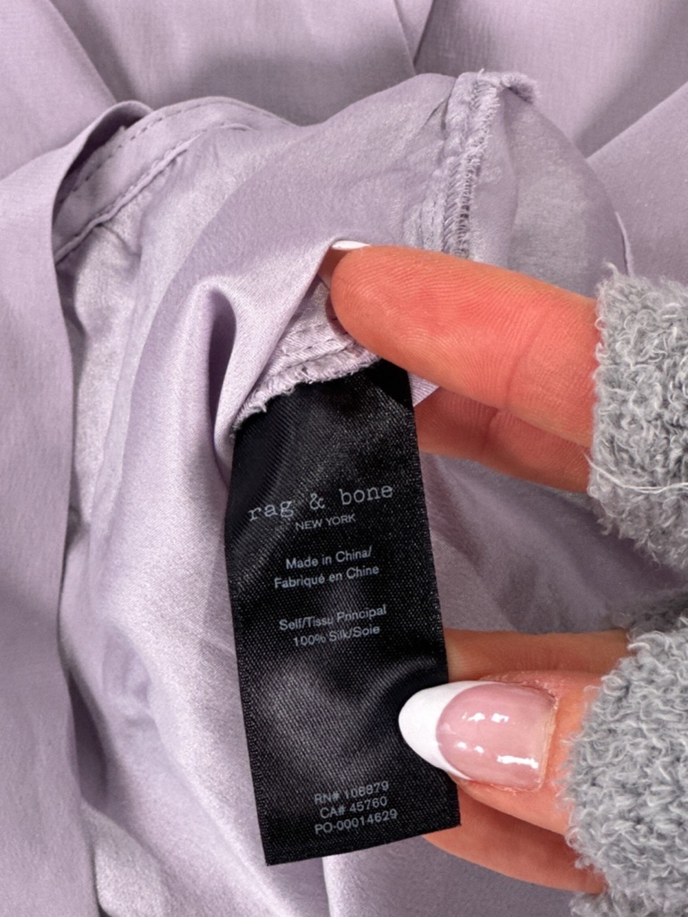 Rag And Bone Women Felix Silk Draped Blouse Lilac Sleeveless M - Picture 7 of 13